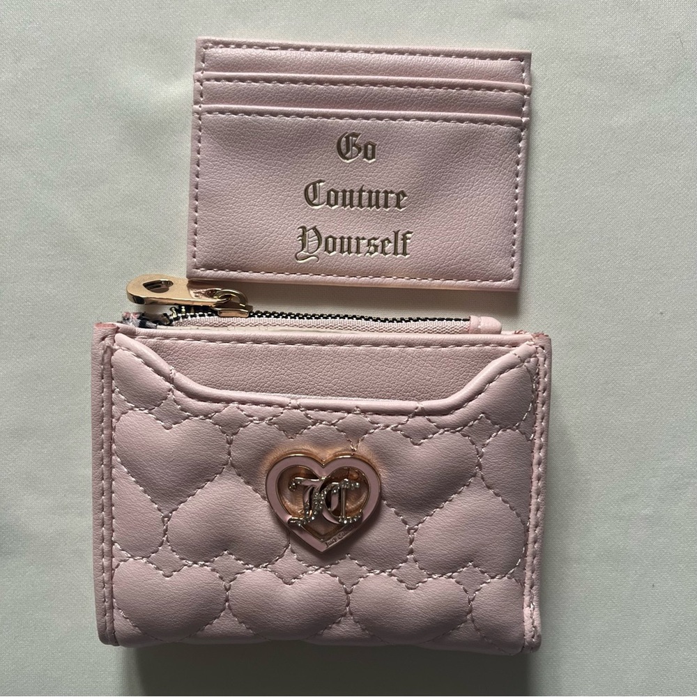 Juicy Couture Pink Quilted Wallet Set